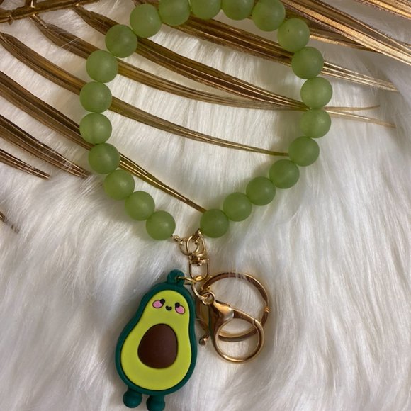 West Mitten Designs Accessories - Avocado Beaded Wristlet Keychain